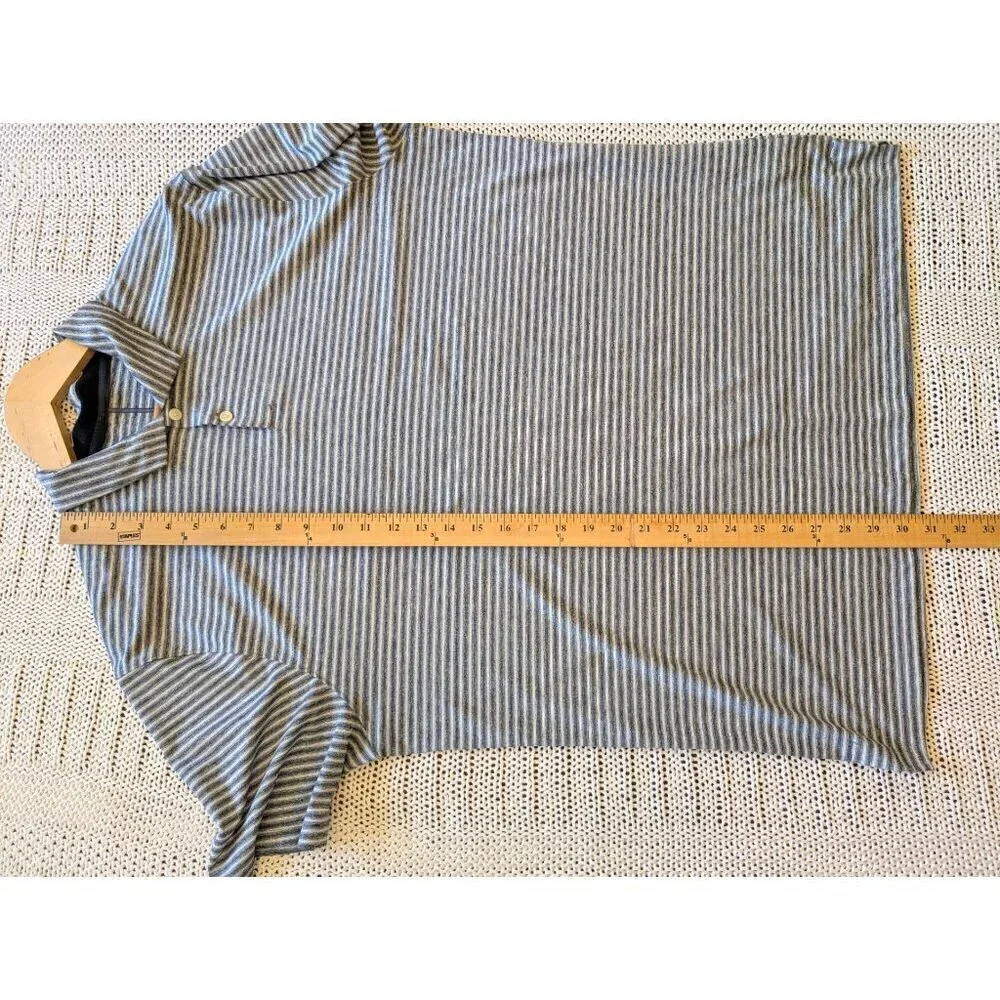 NIKE Tiger Woods Men's T Shirt Size Large Shorts Sleeves Striped Golf Shirt